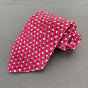 Brooks Basics Floral‎ Silk Necktie Red Flower Dress Men's Tie